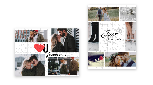 Zeigen Sie Ihre Liebe mit einer Fotopuzzle-Collage