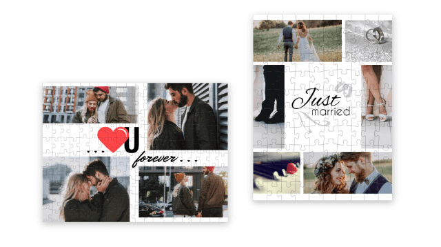 Zeigen Sie Ihre Liebe mit einer Fotopuzzle-Collage